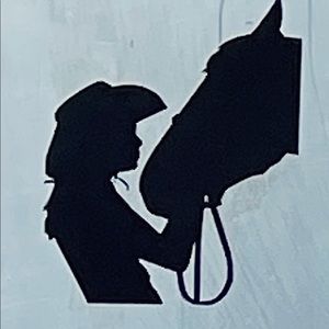 Girl and Horse Decal